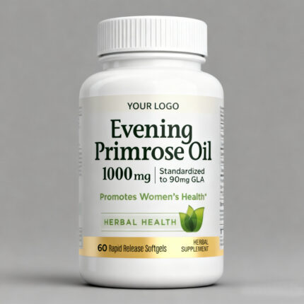 OEM/ODM Primrose Oil 1000mg, Promotes Women's Health, Herbal Supplement, Gluten Free, 60 Rapid Release Softgels